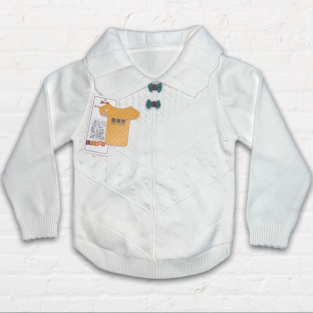 NWT Collared White Sweater
